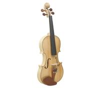 Eujgoov Arrancador de de Panel Frontal de Abeto para Violín 4/4 con Accesorios de Madera de Zebrano a Rayas de Tigre y Estuche Triangular para Principiantes e Intérpretes