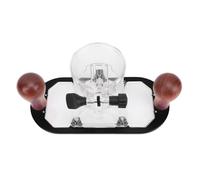 Eujgoov Base de Enrutador para Máquina Cortadora de 65 Mm Accesorios de Fresado de Grabado con Cubierta Transparente Aleación de Aluminio Negro Ligero de Madera Maciza