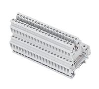 Eujgoov Bloque de Terminales de Montaje en Carril DIN, 100 Bloques de Terminales de Tornillo de Doble para Cableado Eléctrico, Kit de Combinación de Cobre de 500 V 32 A con Moldeado A Presión para