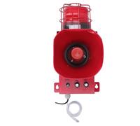 Eujgoov Bocina de Luz de Sonido de 180 DB Alarma de Sirena Industrial de Alarma Audiovisual Industrial con Puerto USB, Luz Estroboscópica de Emergencia a Prueba de Agua, para (DC12V)