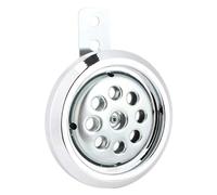 Eujgoov Bocina Universal para Motocicleta, Cromada, Impermeable, Ruidosa, 12 V, 105 DB, 3.346 in, Carcasa de Metal con Cubierta Cromada para Bicicletas de Calle, Scooters y Conducción Diaria