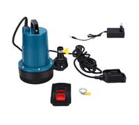 Eujgoov Bomba de Sumidero Sumergible Inalámbrica de 20 V, 1003 GPH, 550 W, Cabezal de 39,4 Pies, Función de Temporizador de Batería de 2,0 Ah, para Piscina, Spa, Jardín, Proyectos Al Aire (Enchufe