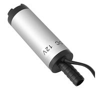 Eujgoov Bomba Sumergible de 12 V, Bomba de Transferencia de Diésel de Acero | Motor de CC de 12 V, Velocidad de 8500 R,Min, Caudal de 12 L,Min, de Elevación de 1,5 M, Diámetro de Tubería de 16 Mm,