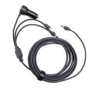 Eujgoov Cable de Alimentación CC, Cable de 3 Metros, Cable Cargador de Coche con PD30W QC3.0 18W, Cargador Rápido de 2 Puertos, USB C, Enchufe de Encendedor de 12V para Mini Satélite