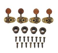 Eujgoov Clavija de Afinación para Ukelele, Diseño Elegante de Palisandro de Metal con 2 Teclas de Afinación Derecha y 2 Izquierda para Ukeleles de 4 Cuerdas, 4 Uds.