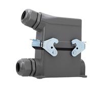 Eujgoov Conector de Alta Resistencia de Entrada Lateral de 16 Núcleos Conector de Aviación Rectangular Industrial Impermeable IP68 con Contactos Plateados para Equipos de Alimentación de