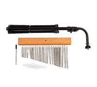 Eujgoov Conjunto de Campanillas de Viento de Base de Madera Estable con Metal y Chimes Sólidos para la Iglesia, Chimes de Viento Colgantes Al Aire Libre Artesanales para Decoración
