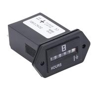 Eujgoov Contador de Horas Mecánico DC10 a 80 V Cuarzo ABS Contador de Horas Seguimiento en Tiempo Real Sin Reinicio Diseño Sellado para Maquinaria Camión Generador Tractor Usuarios de Motores Pequeños