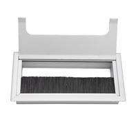 Eujgoov Cubierta para Orificio de Cable, Ojal Rectangular de Aleación de Aluminio, Toma de Escritorio de Fácil Instalación con Tapa Abatible, Ideal para Escritorios de Computadora y Oficina (Medio)