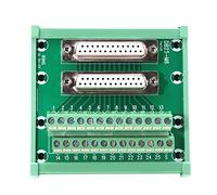 Eujgoov DB25 DIN Rail Montion Interface Módulo Conector de la Placa de Bloques Terminal Nuevo Cuerpo Pequeño Aplicación para la Conexión Eléctrica con DIN Rail Mount Carrier