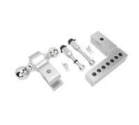 Eujgoov Enganche de Remolque Ajustable Montaje de Bola de Acero Inoxidable Elevación de Caída de 6 Pulgadas Capacidad de 12500 Libras para Receptor de 2 Pulgadas Remolque de Camiones de Servicio