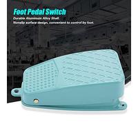 Eujgoov Eujgoov TFS-2 Interruptor de Pie Interruptor de Pedal de Pie de Pedal Momentánó de Metal Antideslizante Verde AC 250V 10a Spdt Con Cable