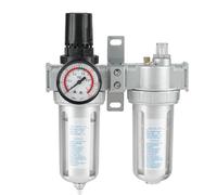 Eujgoov Filtro de Compresor, Herramienta Reguladora de Agua y Aceite de Aleación de Aluminio, Precisión de Filtración de 40um para Herramientas de Aire Comprimido