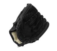 Eujgoov Guante de Béisbol Mitones Profesionales de Cuero de PU, Diseño Ergonómico con Agarre Mejorado para Niños Deportes Al Aire (Black)