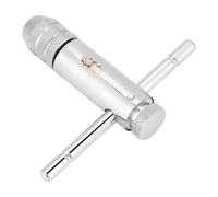 Eujgoov Herramienta de Llave de Grifo con Trinquete, Llave con de Barra en T de Acero, M5 a M12, Bloqueo hacia Adelante y Atrás, Agarre Moleteado para Machos y Matrices, Plomería, Automóviles, (en