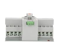 Eujgoov Interruptor de Transferencia Automática 4P 63A Doble Potencia 220V | Mini Disyuntor con Cubierta Protectora, Protección contra Cortocircuitos y Sobrecargas, Funcionamiento Silencioso de Ahorro