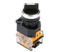 Eujgoov Interruptor Selector Giratorio LA38-11X2, Función Dual de Plástico sin NC, 220 V 10 A para Circuito de Arranque Electromagnético