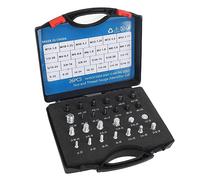 Eujgoov Kit de Comprobador de Rosca de Perno de Tuerca, Juego de Calibre de Rosca de 26 Piezas ABS de Alta Precisión de Acero Al Carbono para Profesionales y Entusiastas del Bricolaje