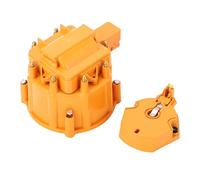 Eujgoov Kit de Tapa de Distribuidor y Rotor HEI Conjunto de Tapa de Distribuidor de Metal Reemplazo de Terminal de Latón de 13 Piezas para Motores V8 Fácil Instalación para Distribuidores HEI del