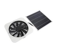 Eujgoov Kit de Ventilador de Panel Solar, Ventilador de Escape con Energía Solar de 100 W para Gallinero de Cobertizo de Invernadero, Refrigeración Eficiente, a Prueba de Lluvia, 3000 RPM (WHITE)