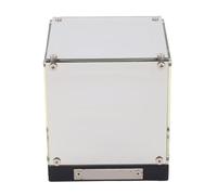 Eujgoov Lámpara de Cubo con Espejo Infinito, Lámpara de Cubo LED 4D Recargable Regulable con Control Táctil Rojo, con Paneles Acrílicos y Marco de Metal para Mesita de Noche de Escritorio