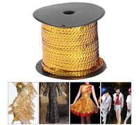 Eujgoov Línea de Lentejuelas, Cuerda de Accesorios Decorativas de Plástico, 100 Yardas de Lentejuelas Metálicas de 6 Mm para Manualidades y Proyectos de Ropa (100 yardas/rollo)
