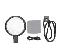 Eujgoov Lupa de Lectura 5X 15X con 36 Luces LED, Gancho de Cuello Ajustable, Batería Recargable para Leer, Coser, Reparar
