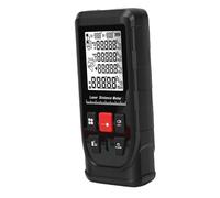 Eujgoov Medidor de Distancia Digital, Probador Versátil con Pantalla LCD Retroiluminada, Nivel de Burbuja y Conmutación de Unidad, para Proyectos de Construcción 50 M 165 Pies