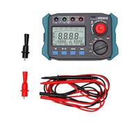 Eujgoov Medidor de Resistencia de Aislamiento, Probador Digital de Aislamiento Portátil 1000V 50,00GΩ con Pantalla LCD Retroiluminada, Almacenamiento de Datos y USB for Motores