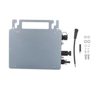 Eujgoov Microinversor de Red Solar 200W Aleación de Aluminio TecnologíA MPPT Protectores Múltiples IP66 A Prueba de Agua Ideal para Sistemas Solares Domésticos