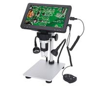 Eujgoov Microscopio de Soldadura LCD de 7 Pulgadas para Niños Kit Biológico Digital USB Suministros de Colección de Monedas Diapositivas para Adultos Amplia Aplicación 1080FHD 12MP con 8 Luces LED