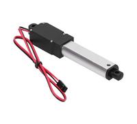 Eujgoov Mini Actuador Lineal Eléctrico DC12V 50 Mm de de bajo Ruido, Aleación de Aluminio IP54 para Robótica Abridor de Ventanas Domótica con Parada Automática y Protección Múltiple (Empuje 90N