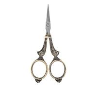 Eujgoov Mini Tijeras de Costura Vintage de Acero Inoxidable, Tijeras Artesanales de Bordado Clásicas Afiladas para Costura de Hilo de Tela (Figura 8 tallada en bronce.)