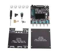 Eujgoov Módulo Amplificador Bluetooth 5.1 de 2.1 Canales TPA3116D2 Chip Placa Amplificadora de Subwoofer con Entrada BT AUX USB App Protección Completa Kit Completo de Accesorios para