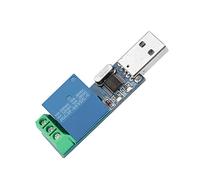 Eujgoov Módulo Relé USB Control por Puerto Serie Interruptor Autobloqueo | Chip de Comunicación CH340, Placa de Doble Cara de Grado Militar, Funciona con PC Mediante Asistente de Puerto Serie,