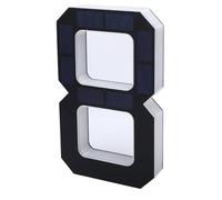 Eujgoov Número de Casa con Luz Solar ABS PC LED Signo de Número de Casa 23 Cm 9 Pulgadas Detección Automática Resplandor Cálido Placa Impermeable para Exteriores para Puerta de Entrada Porche Patio