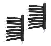 Eujgoov Operación Amigable para la piel: Rizador de Cabello sin Calor con 8 Varillas para Mujeres, Adecuadas para Cabello Grueso, Delgado, Rizado o Liso. Bordes Suaves y Liso, Mejor (BLACK)