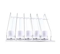 Eujgoov Organizador de Bebidas Dispensador de Latas de Refresco de Ancho Ajustable ABS Deslizamiento con Resorte 16.54 X 14.96 X 3.15 Pulgadas Organizador de Refrigerador sin Inclinación para (WHITE)