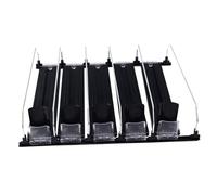Eujgoov Organizador de Bebidas Dispensador de Latas de Refresco de Ancho Ajustable ABS Deslizamiento con Resorte 16.54 X 14.96 X 3.15 Pulgadas Organizador de Refrigerador sin Inclinación para (BLACK)