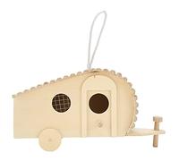 Eujgoov Pajarera de Madera para Pájaros, Comederos para Colgar Manualidades, en Forma de Carro, Decoración de Bricolaje, Patio Trasero, Patio, Madera, Caja Nido para Exteriores, Decoración, Uso