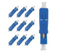 Eujgoov Paquete de 10 Adaptadores de Fibra óptica SC Macho a LC Hembra, Baja Pérdida de Inserción ≤0,3 DB, Convertidor de Fibra óptica Monomodo Compacto y Ligero con Alta Precisión para