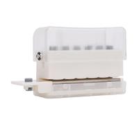 Eujgoov Perforadora de Papel de 6 Orificios, Construcción de ABS, Orificio para Colgar Expandible y Contenedor de Basura, Perforadora de Mano para Papel A4 B5 A5, Ideal para Uso en Oficina y Escuela