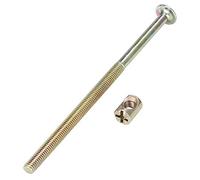Eujgoov Pernos para Muebles Acero Al Carbón Tornillo Fijación M6 X 120mm | Pernos para muebles Tornillo de acero al carbono M6 x 120 mm con tuercas 10 piezas Conector de cabeza hueca para unir