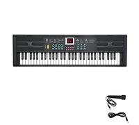 Eujgoov Piano Electrónico Multifunción de 61 Teclas, Piano Eléctrico Digital Multifunción con Micrófono USB Instrumento de Piano Eléctrico