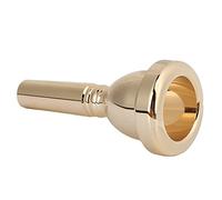 Eujgoov Pista Boquilla de Trombón Plateada de 12,7 Mm de Vástago Grande Fácil de Transportar Mano de Obra Exquisita Adecuada para la Mayoría de los Tenores (GOLD)