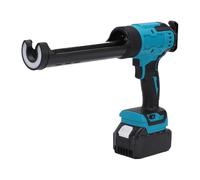 Eujgoov Pistola de Calafateo Eléctrica Inalámbrica, Pistola de Calafateo de 6 Velocidades con Pantalla de Luz LED, Batería de 3000mAh para Cartuchos de Sellador de 10OZ y 300ml (Enchufe de la UE)