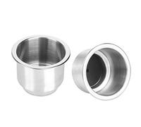 Eujgoov Portavasos de 2 Uds, Estante para Bebidas de Acero Inoxidable con Drenaje para Vehículos Marinos, Vehículos Recreativos, Autocaravanas, Automóviles o Sofás