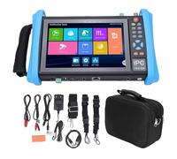 Eujgoov Probador CCTV con Pantalla Táctil de 7 Pulgadas V86, Salida de Energía de la Batería, Prueba de Cable UTP, Pantalla 4K HD, Soporte POE PTZ, Interfaz Multimedia HD, WiFi (Enchufe de la UE