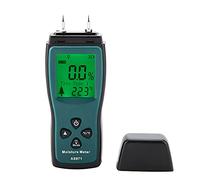 Eujgoov Probador de Humedad de la Madera, AS971 Smart Sensor Pin Tipo de Humedad de, Pantalla de LCD de Temperatura del Medidor de de Madera Digital, Mida Rápidamente el Contenido de Varias, Estable