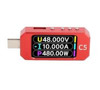 Eujgoov Probador USB C Tester USB Voltaje del Multímetro Capacidad de Energía Pantalla de Energía con Pantalla LCD IPS de Color IPS de 1.47 Pulgadas para PD3.1 USB4